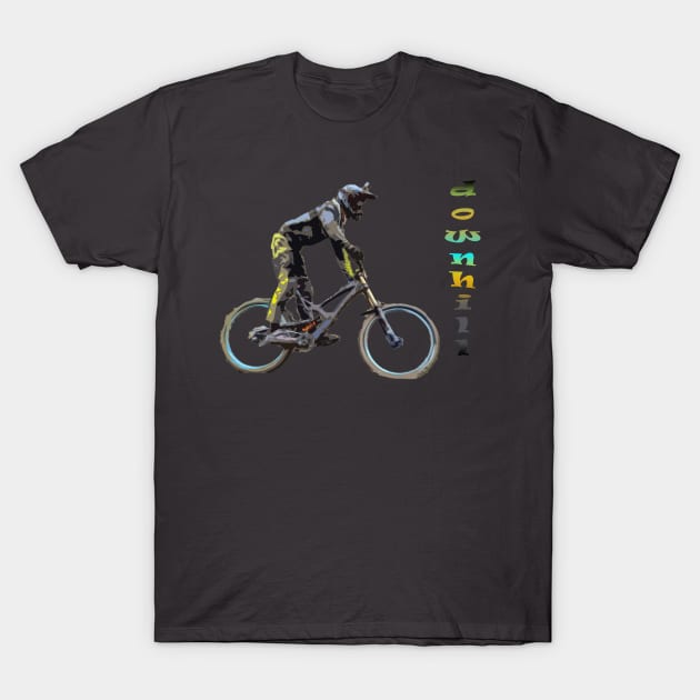 mtb downhill T-Shirt by rickylabellevie